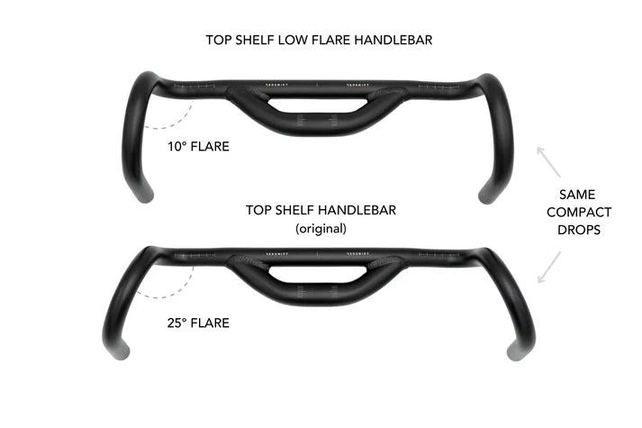 REDSHIFT Gravel-stuur Top Shelf 25° Flare Rise 50 mm