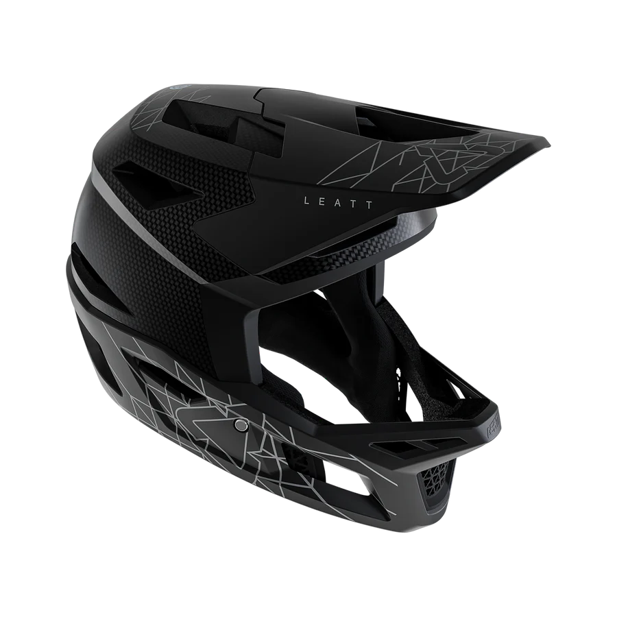 LEATT GRAVITY 6.0 CARBON STEALTH MTB-helm Zwart/Grijs