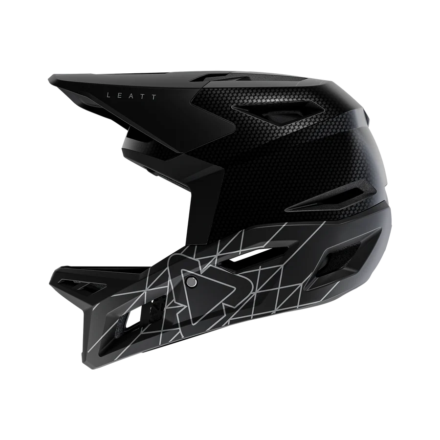 LEATT GRAVITY 6.0 CARBON STEALTH MTB-helm Zwart/Grijs