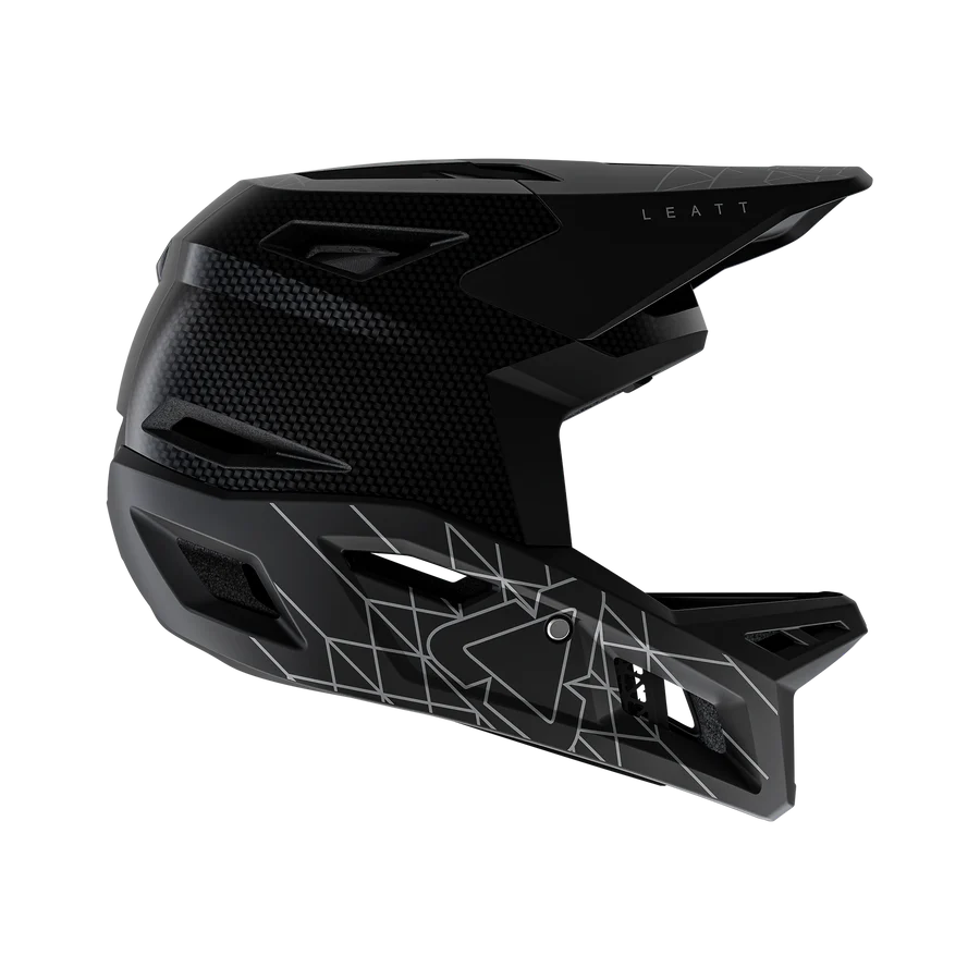 LEATT GRAVITY 6.0 CARBON STEALTH MTB-helm Zwart/Grijs