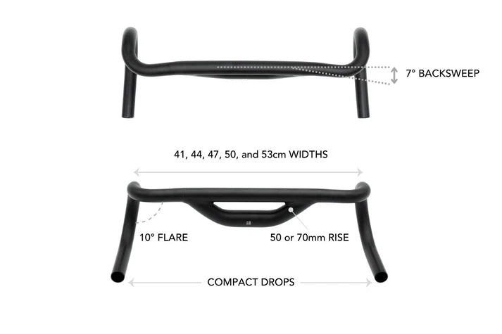 REDSHIFT Gravel-stuur Top Shelf 10° Flare Rise 70 mm