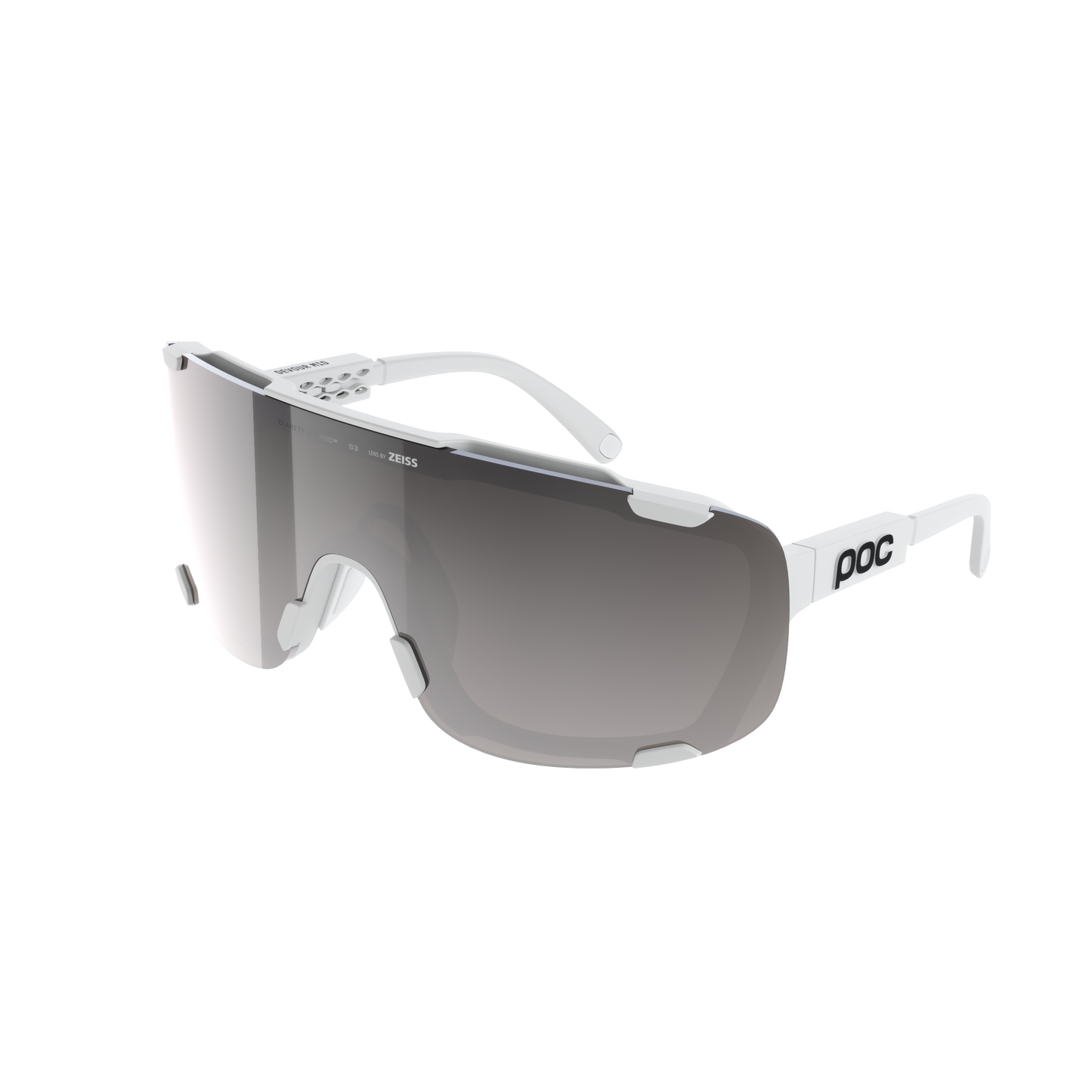 POC DEVOUR MID Bril White Clarity Road Sunny Silver Lens