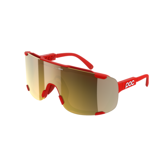 POC DEVOUR MID Bril Red Clarity Road/Partly Sunny Gold Lens