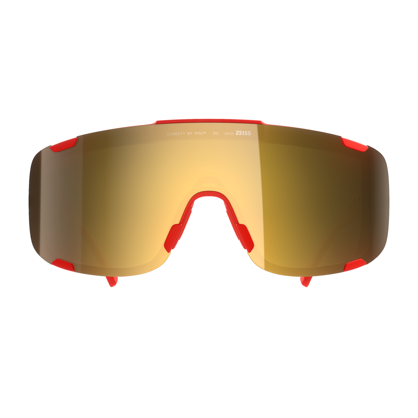 POC DEVOUR MID Bril Red Clarity Road Deels zonnig Gouden lens