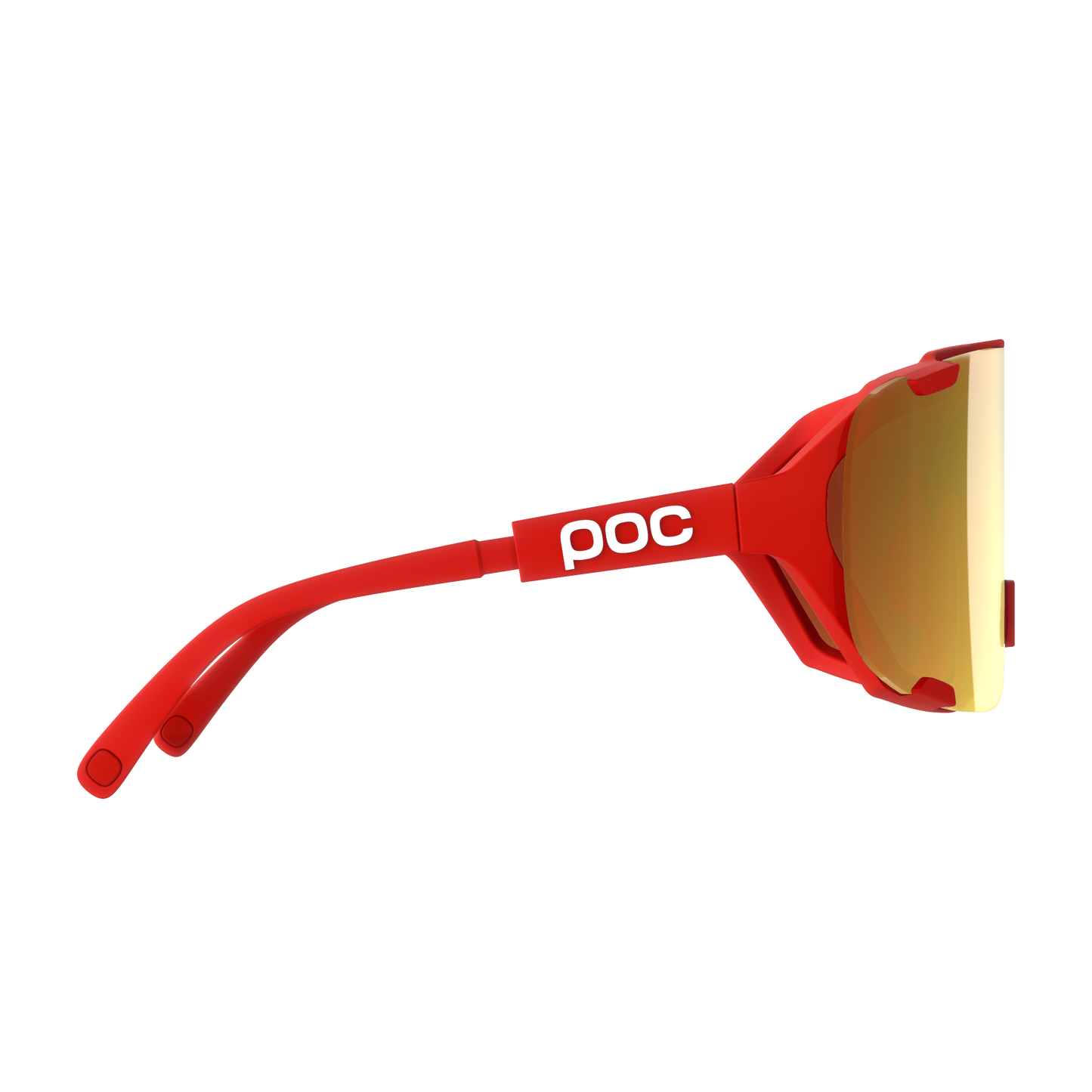 POC DEVOUR MID Bril Red Clarity Road Deels zonnig Gouden lens