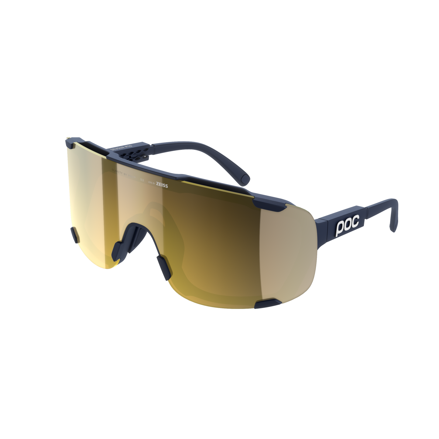 POC DEVOUR MID Zonnebril Marine Clarity Road Deels zonnig Goudglas