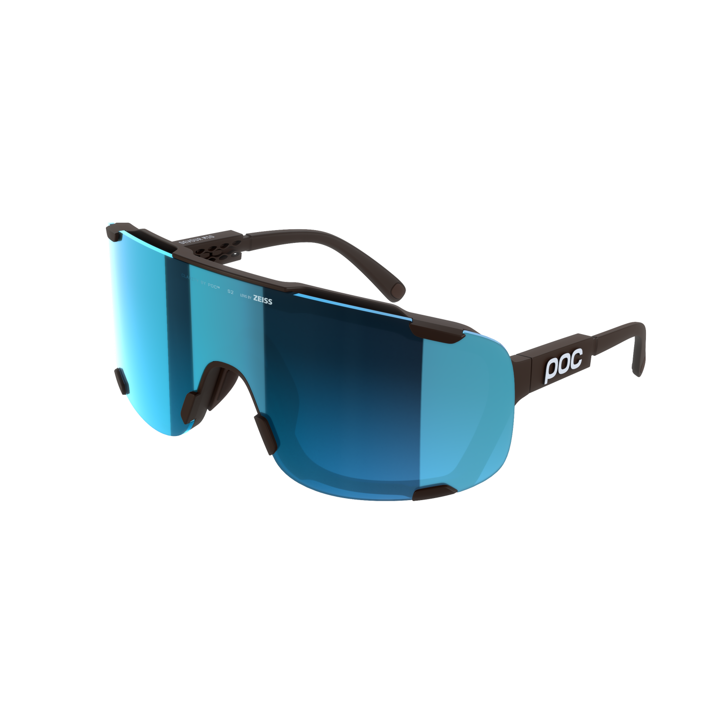POC DEVOUR MID Zonnebril Bruin Helderheid Universeel Zonnig Turquoise Brillenglas