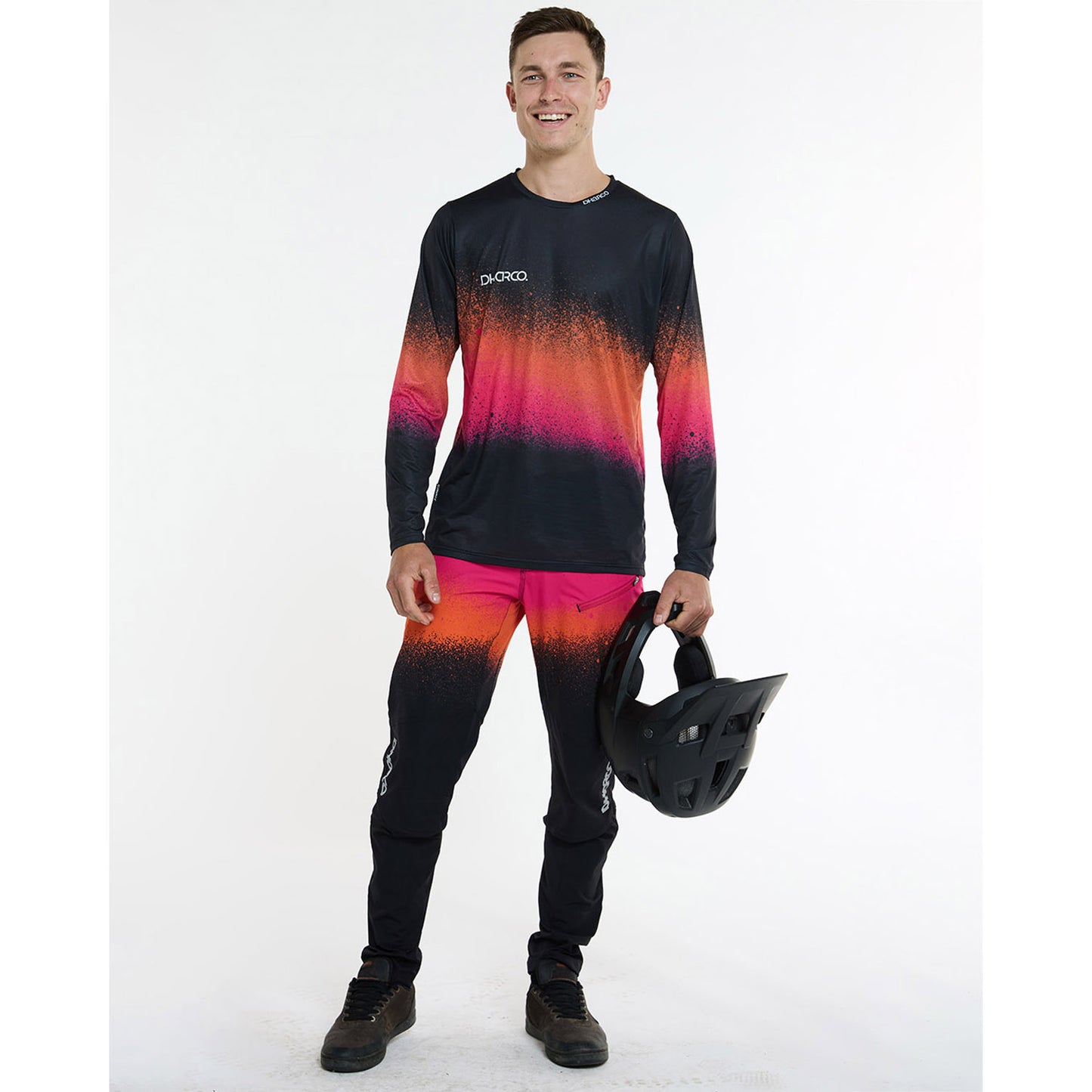 DHARCO RACE BLACK SNAKE Lange Mouw Trui Zwart/Oranje