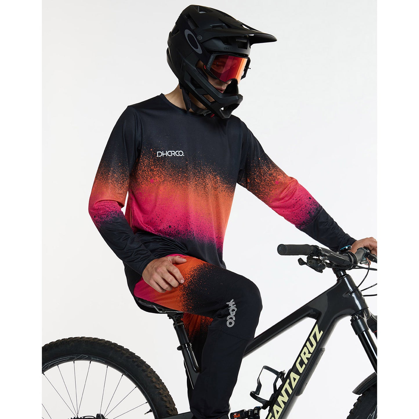 DHARCO RACE BLACK SNAKE Lange Mouw Trui Zwart/Oranje