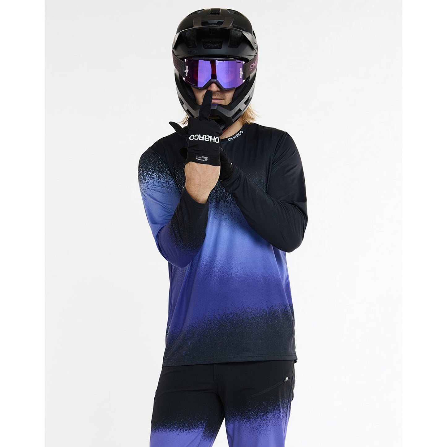DHARCO RACE ULTRA VIOLET Lange Mouw Trui Zwart/Paars