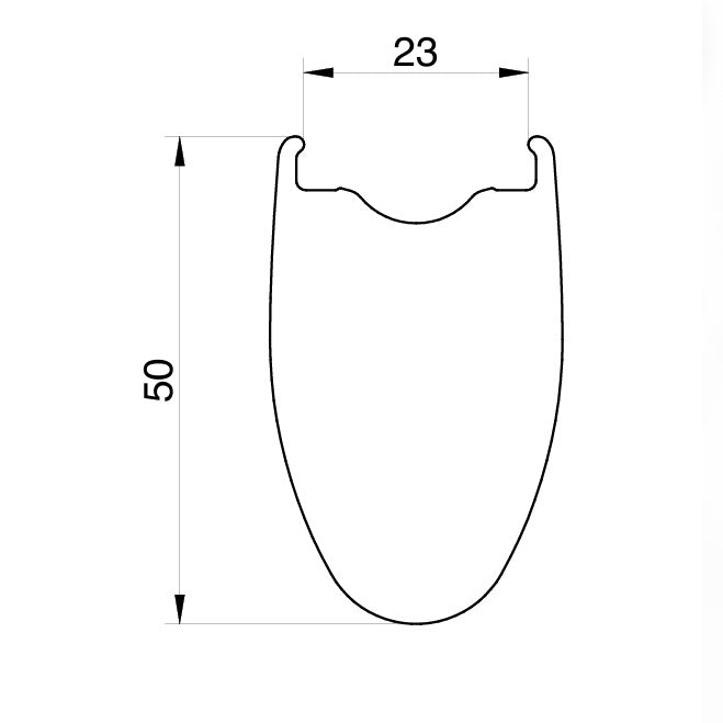 Paar MICHE KLEOS 50 Tubeless Ready wielen (Center Lock)