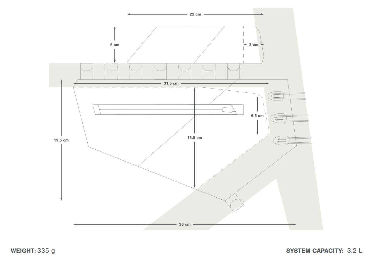 Set APIDURA AERO SYSTEM Frametassen Zwart