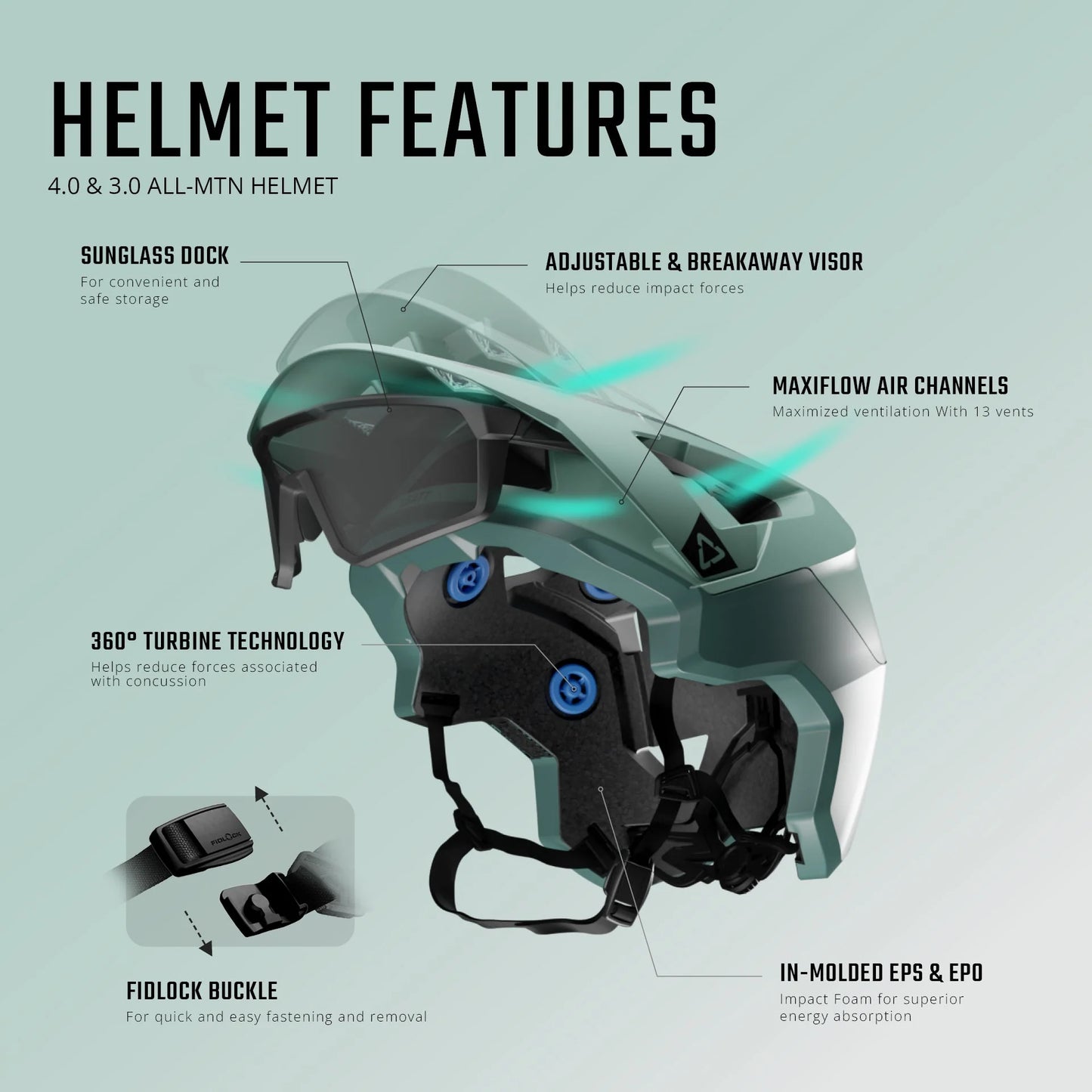 LEATT ALL-MOUNTAIN 3.0 MTB Helm Grijs