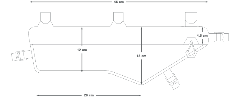 APIDURA EXPEDITION COMPACT FRAME PACK DRY 4,5 L Frametas Zwart
