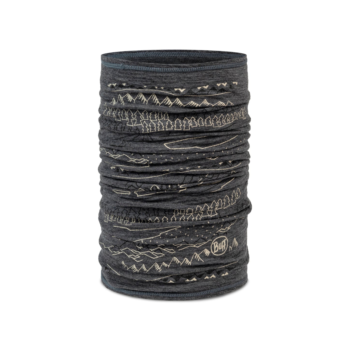 BUFF MERINO LIGHTWEIGHT PRINT Choker Grijs