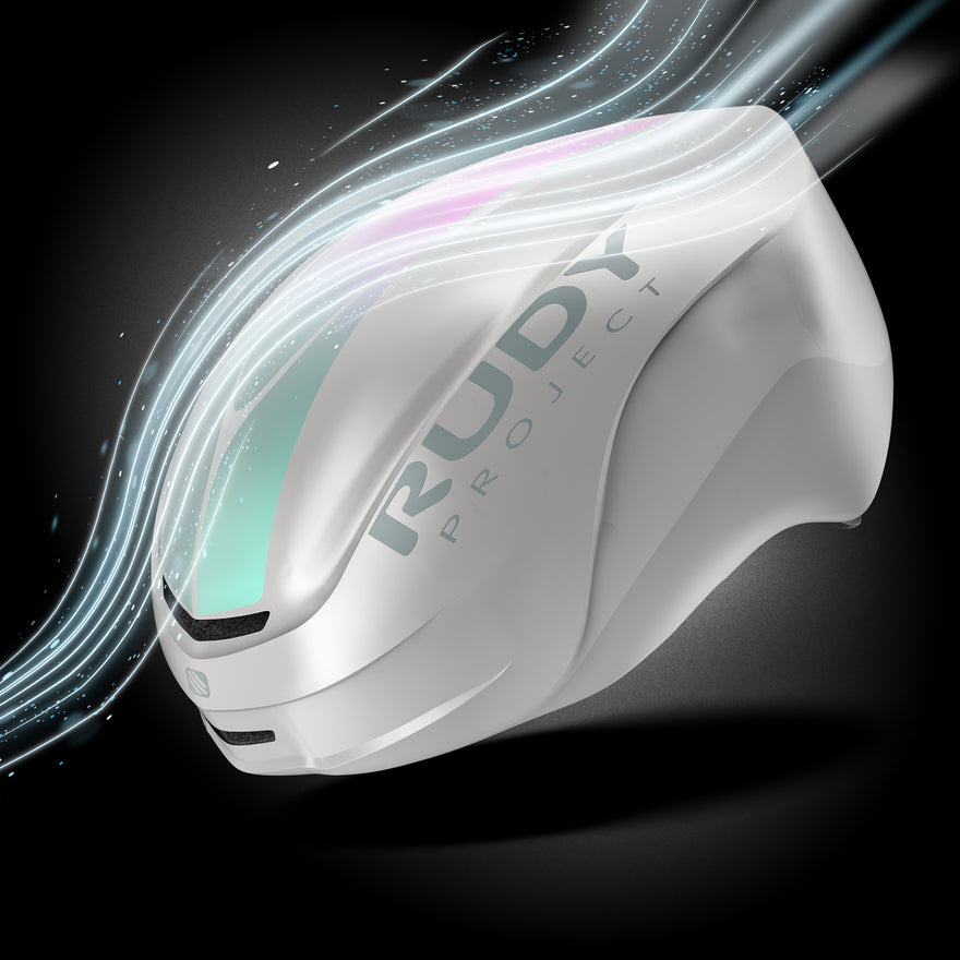 RUDY PROJECT NYTRON PRO Helm voor op de weg Wit geïriseerd mat