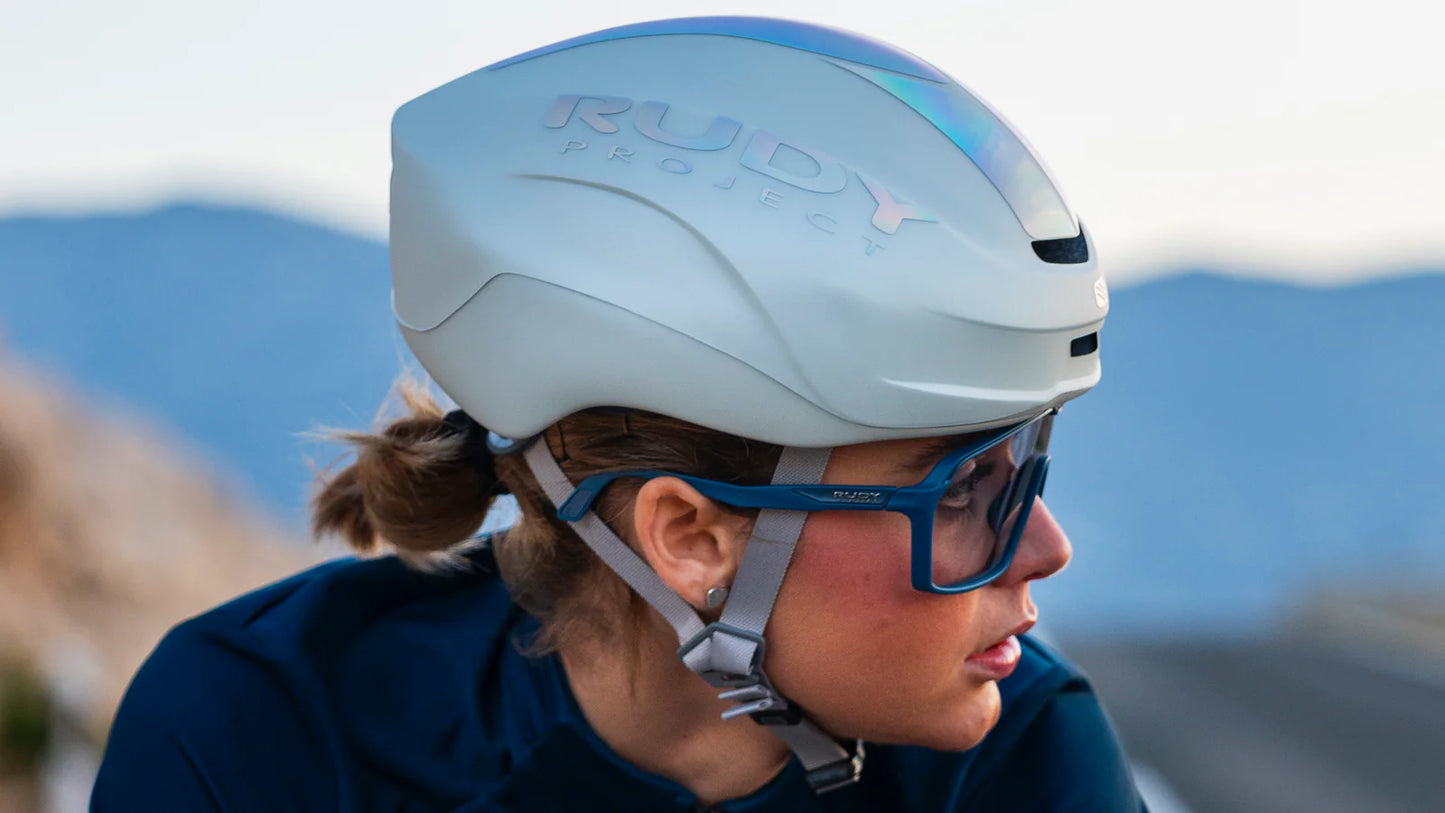 RUDY PROJECT NYTRON PRO Helm voor op de weg Wit geïriseerd mat