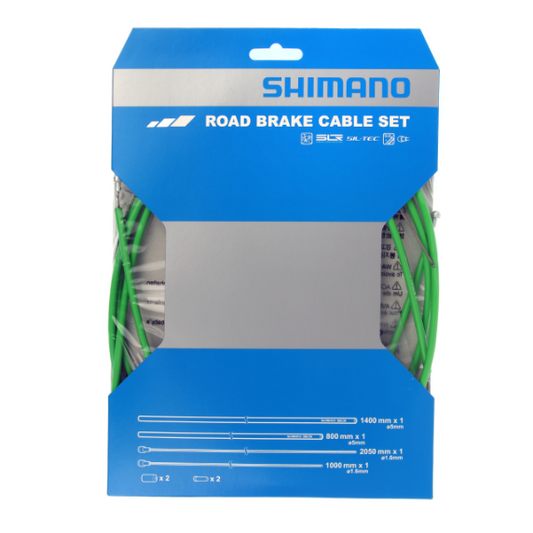 SHIMANO PTFE remkabel- en slangenset groen