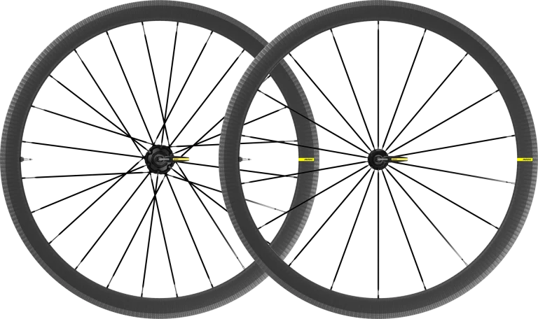 Paar MAVIC COSMIC SL 40 wielen met banden