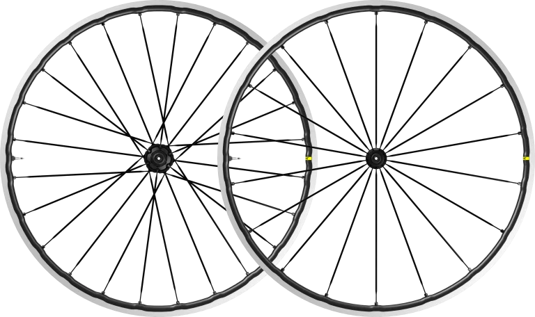 Paar MAVIC KSYRIUM SL wielen met banden