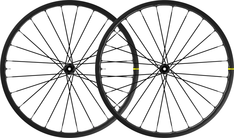 Paar MAVIC KSYRIUM SL DISC wielen met banden (Center Lock)