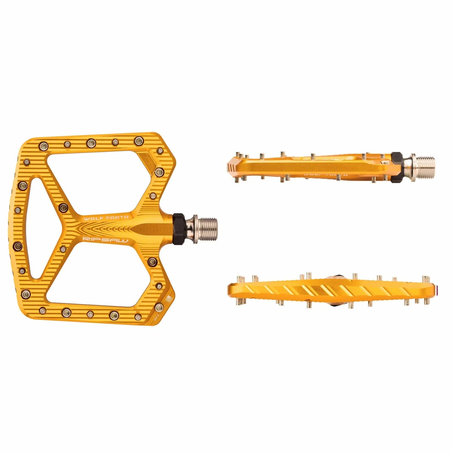 WOLF TOOTH RIPSAW platte pedalen, goudkleurig