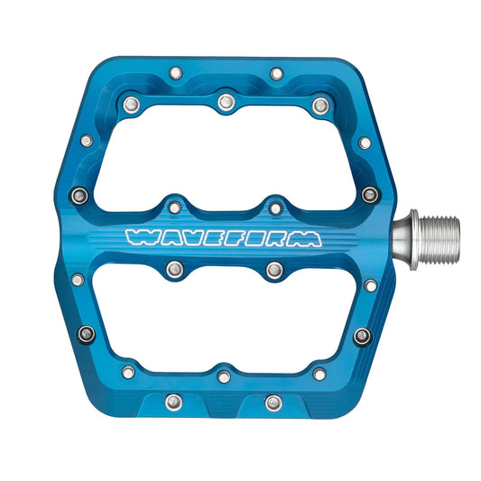 WOLF TOOTH WAVEFORM platte pedalen, Small, blauw