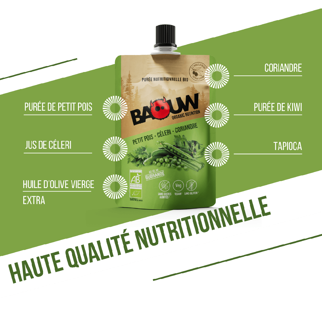 BAOUW Bio Gezouten Recept Energiepuree Erwt-Kelderij-Koriander (90g)