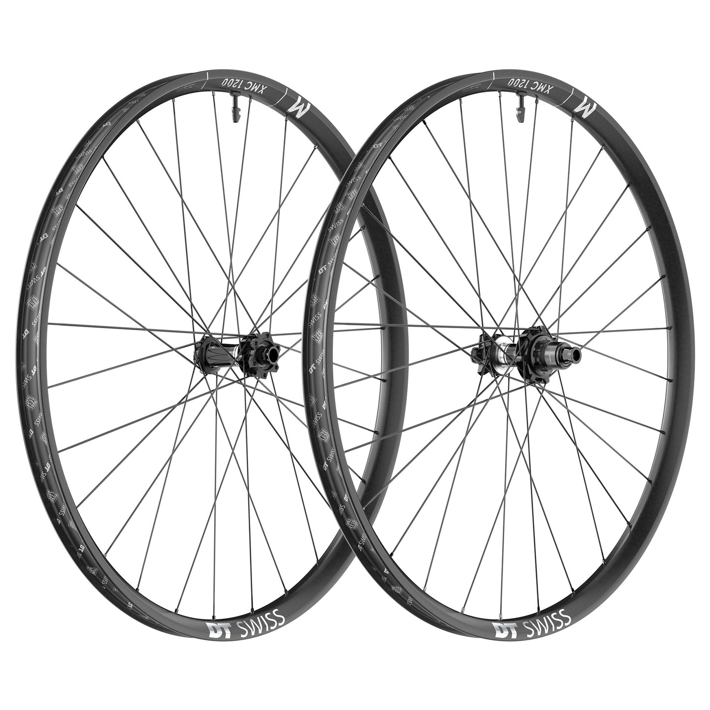 Set DT SWISS XMC 1200 SPLINE 30 mm 29" wielen met DED 90-ratel 15x110/12x148 mm Boost