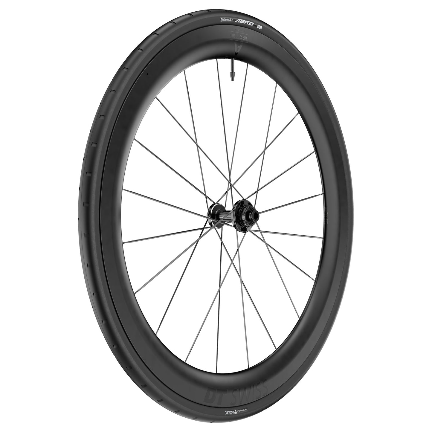 DT SWISS ARC 1100 DICUT WTS 55 Tubeless Ready voorwiel (Center Lock) Zwart