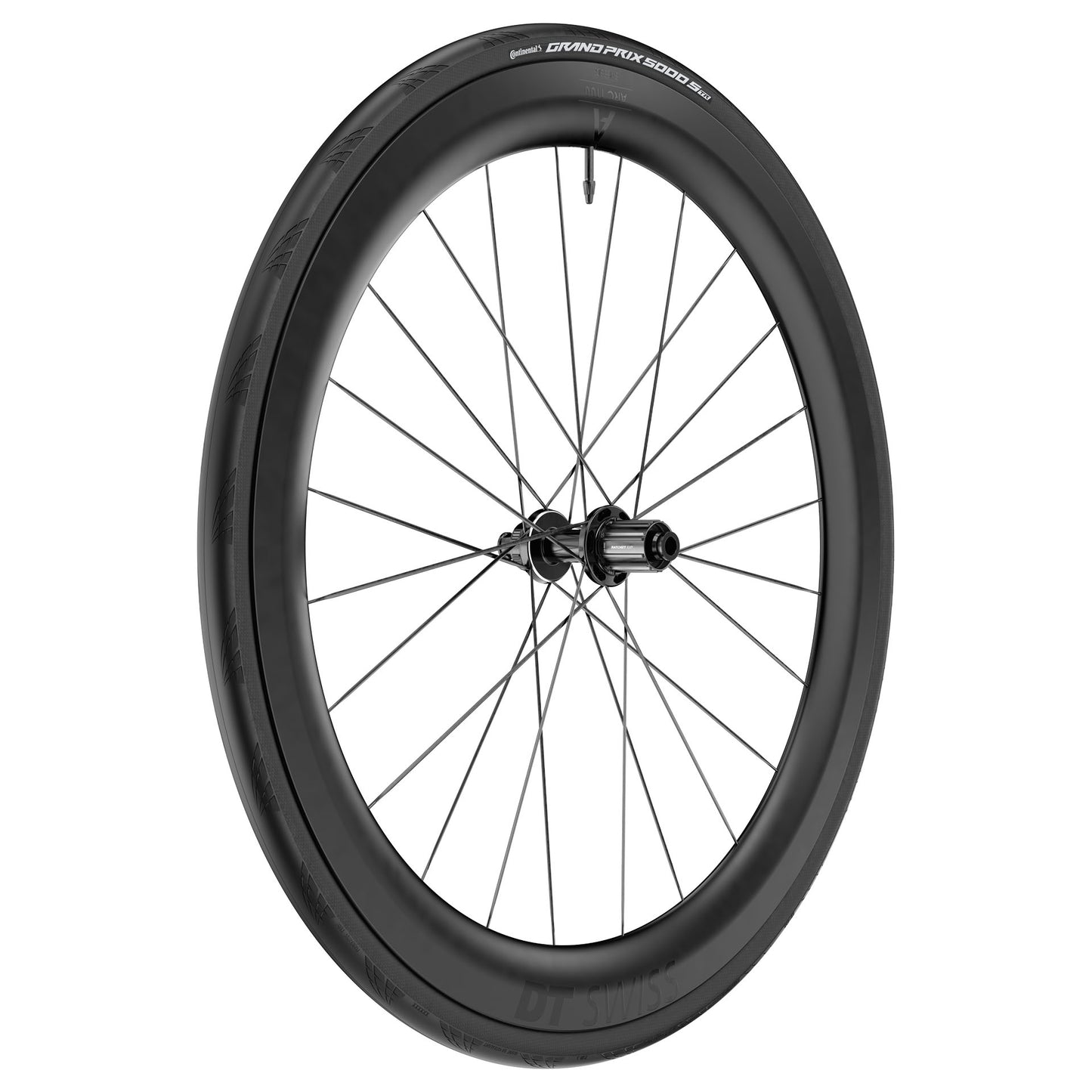 Achterwiel DT SWISS ARC 1100 DICUT WTS 55 Tubeless Ready (Center Lock) Zwart