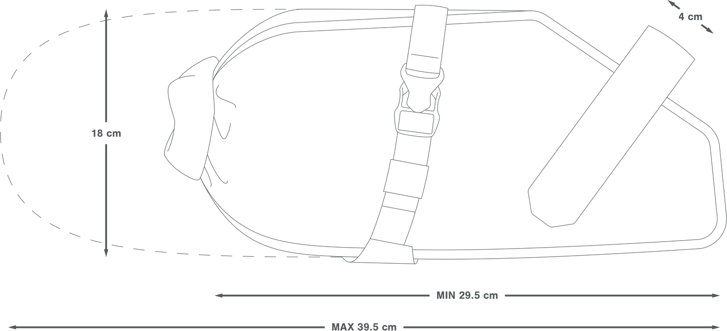 APIDURA RACING SADDLE PACK 7 L Zwart