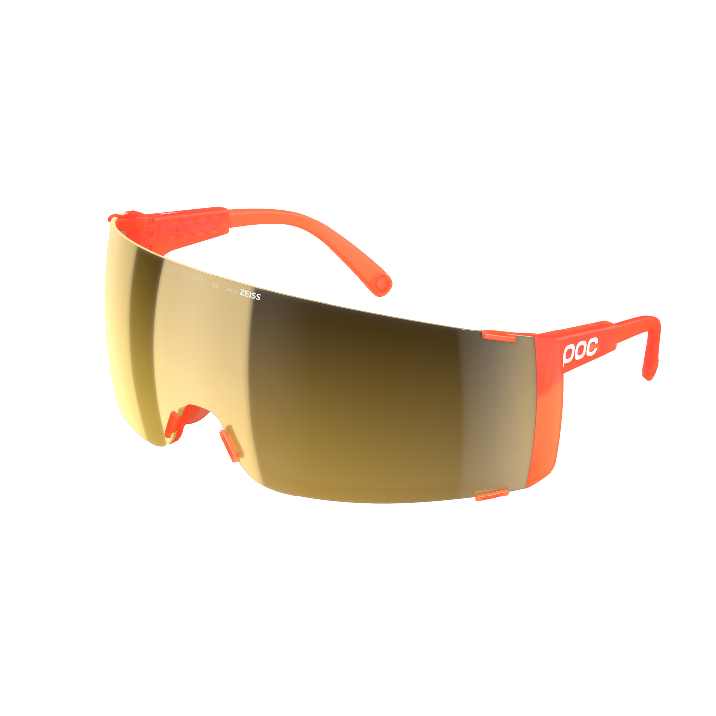 POC PROPEL Bril Fluorescerend Oranje Doorschijnend Helderheid Weg Zonnig Goud Lens