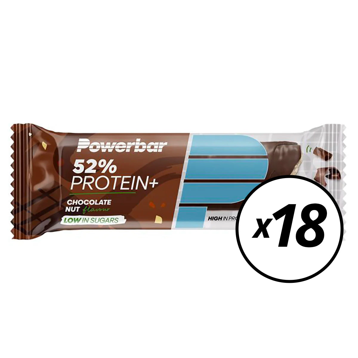 18 POWERBAR 52% PROTEIN PLUS Recovery Repen (55 g) Chocolade Walnoot -Korte Datum