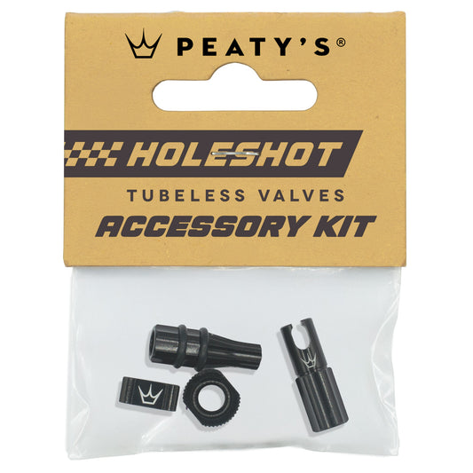 PEATY'S HOLESHOT FAST FLOW Ventieldoppen en nippelset zwart
