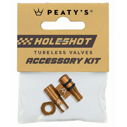 PEATY'S HOLESHOT FAST FLOW Set bronzen ventieldoppen en nippels