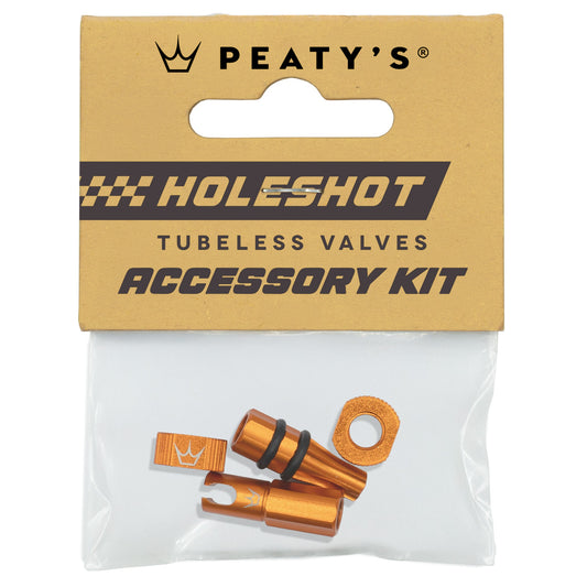 PEATY'S HOLESHOT FAST FLOW Oranje ventieldoppen en nippelset