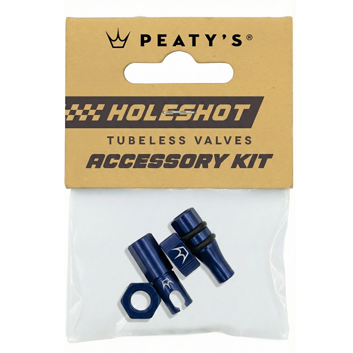 PEATY'S HOLESHOT FAST FLOW Ventieldoppen en Nippels Set Blauw