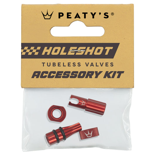 PEATY'S HOLESHOT FAST FLOW Ventieldoppen en Nippels Set Rood