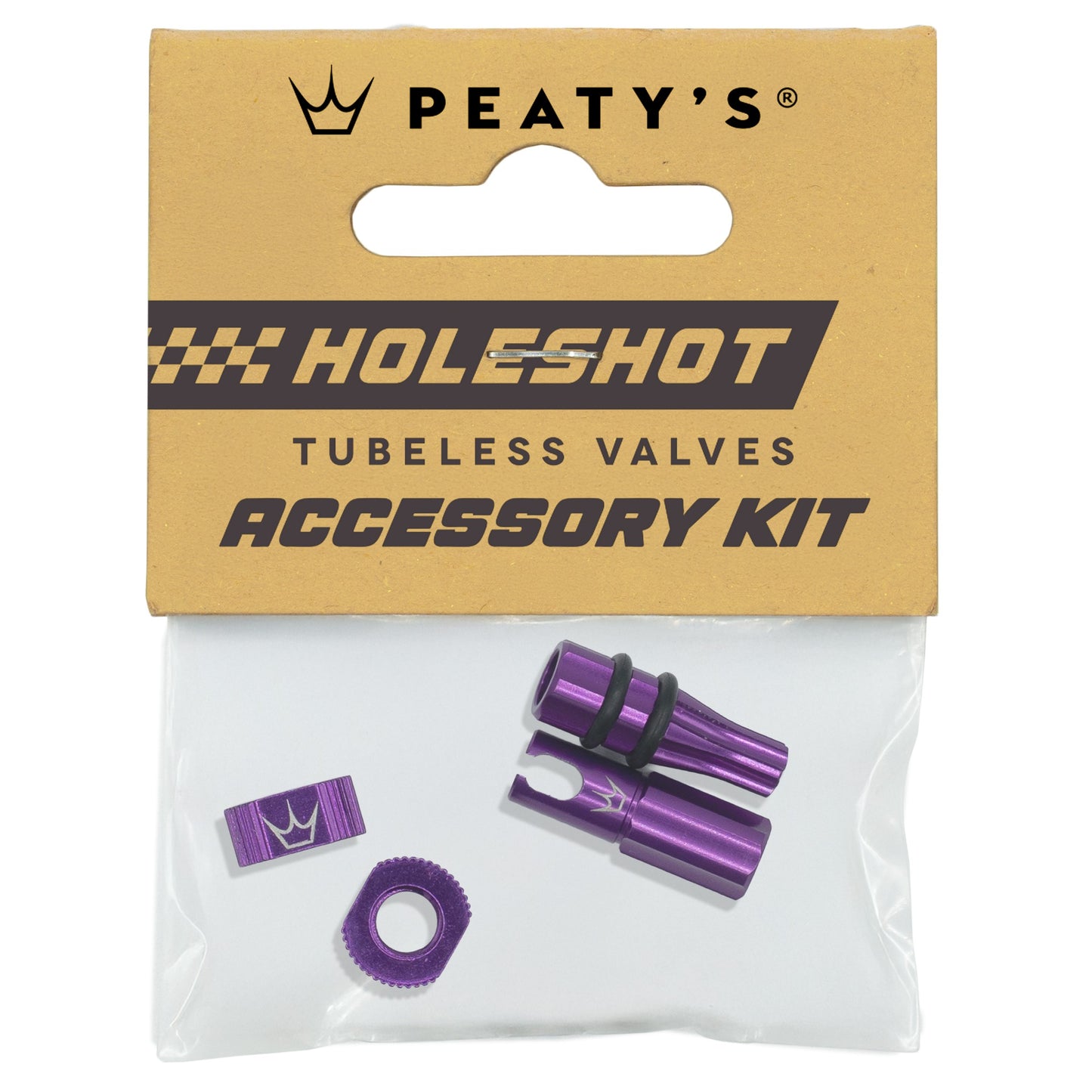 PEATY'S HOLESHOT FAST FLOW Ventieldoppen en Nippels Kit Paars
