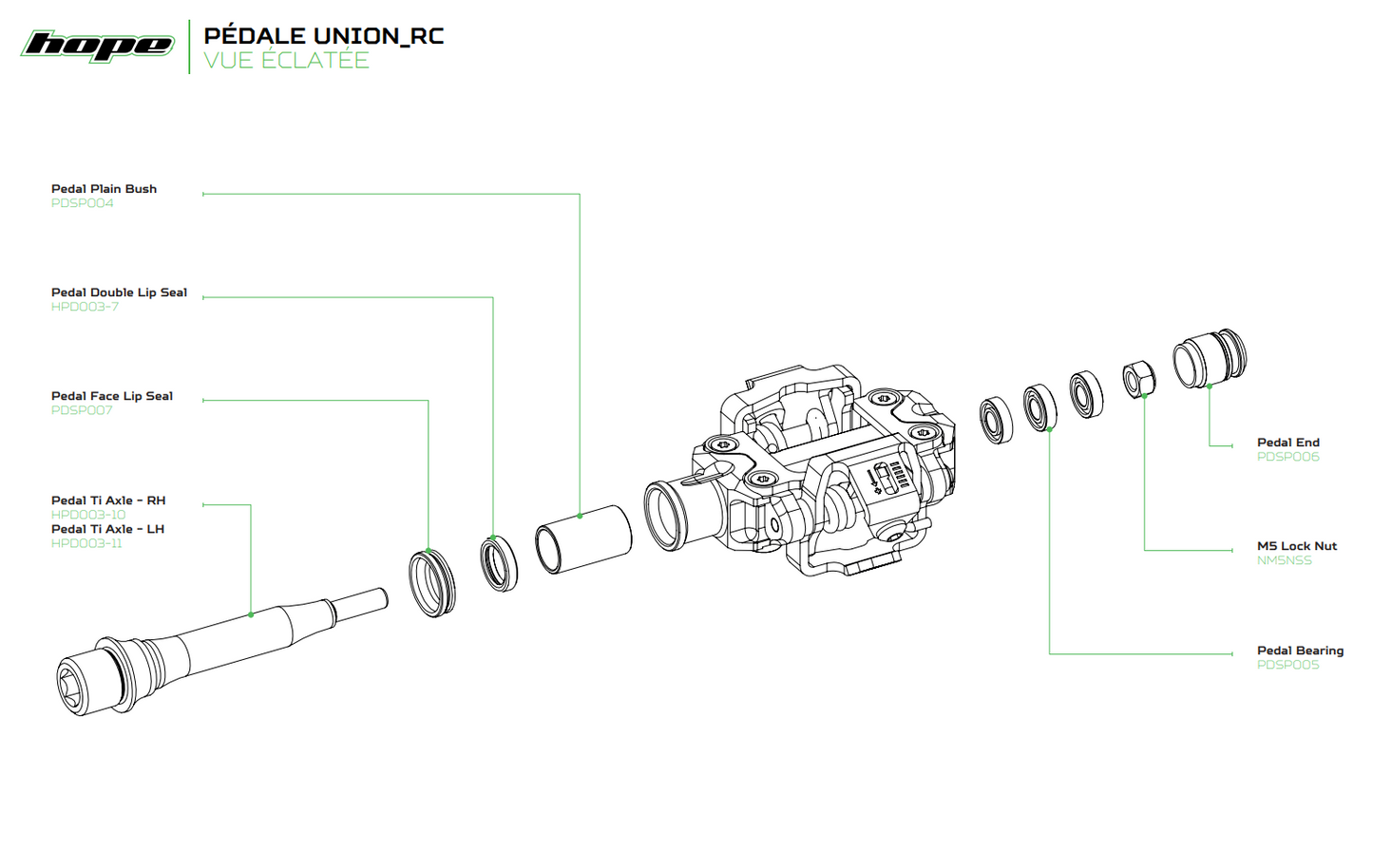 HOPE UNION RACE pedalen Zwart