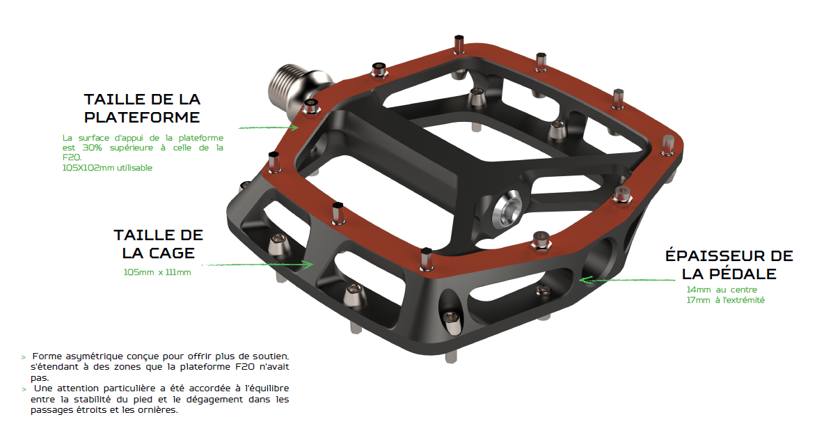 HOPE F22 Vlakke Pedalen Zwart