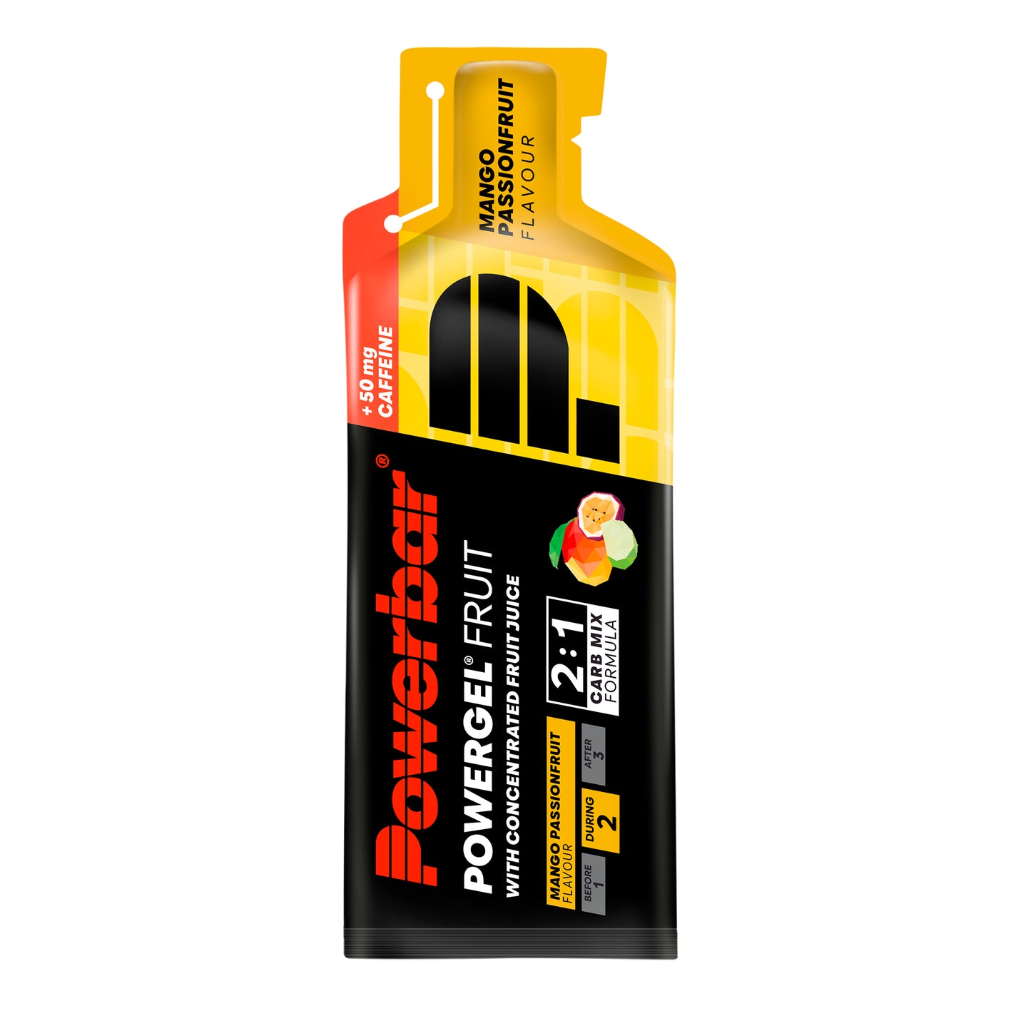 POWERBAR POWERGEL FRUIT Energy Gel (41g) Cafeïnehoudend Passion Food