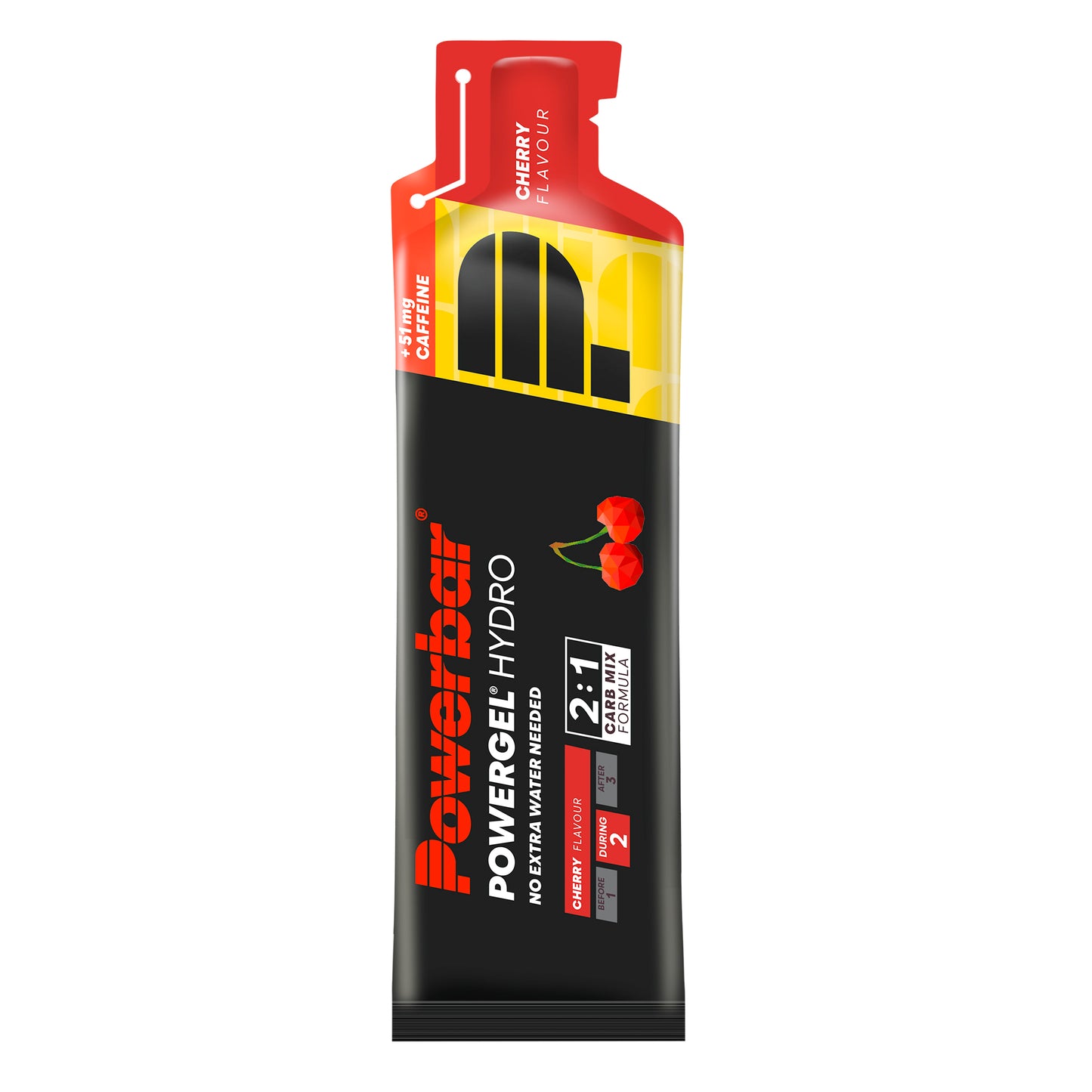 POWERBAR POWERGEL HYDRO Energy Gel (41g) Cafeïnehoudende Kers