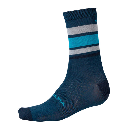 ENDURA BAABAA MERINO STRIPE Sokken Blauw