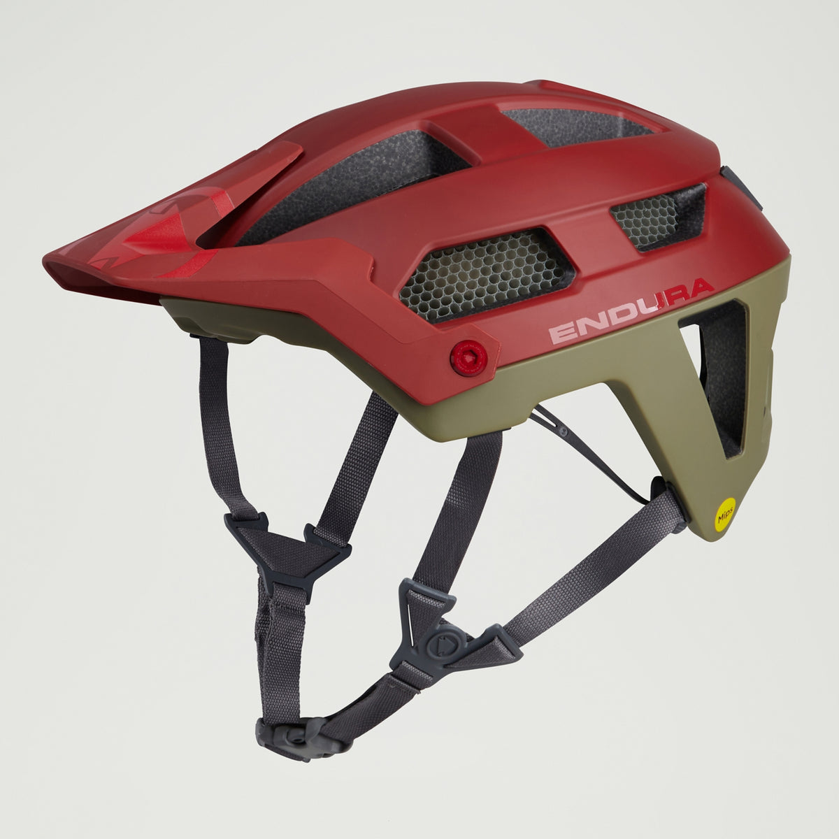 ENDURA SINGLETRACK MIPS rode/groene mtb-helm