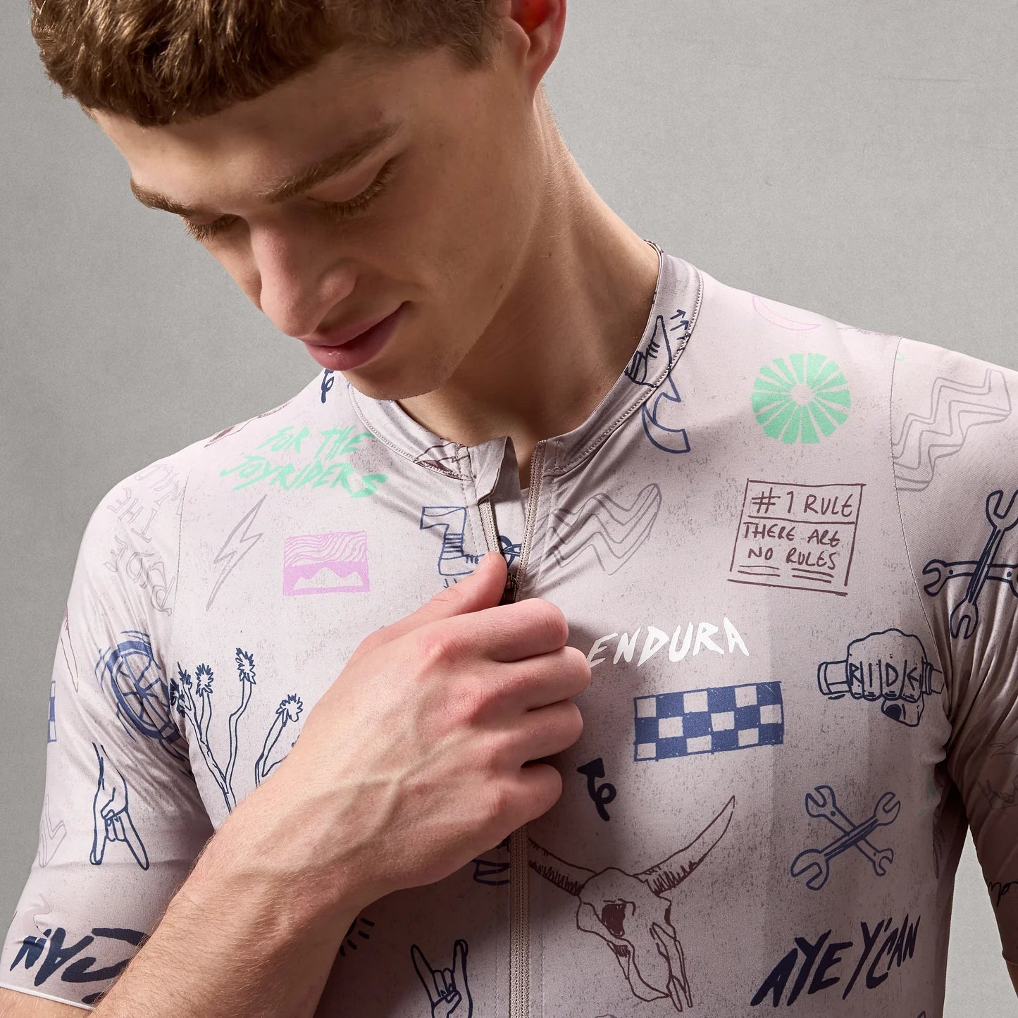 ENDURA PRO SL PRINT korte mouwen titanium jersey