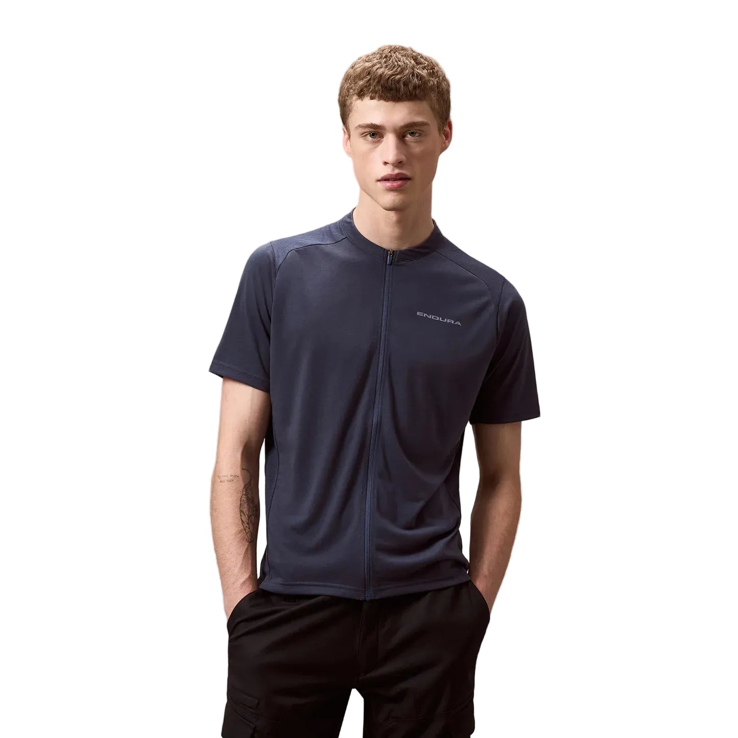 ENDURA LOOP ZIPPED Korte Mouw Koolstof Trui Grijs