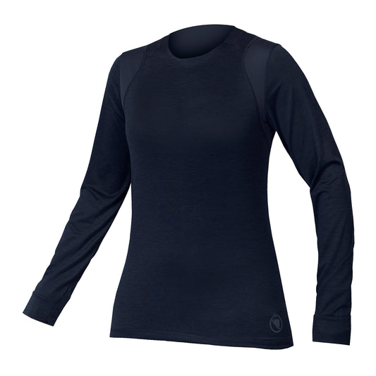 Dames ENDURA SINGLETRACK Jersey Lange Mouw Navy