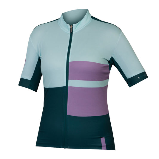 ENDURA FS260 PRINT Dames Trui Korte Mouw Blauw/Paars